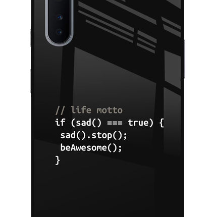 Life Motto Code Oneplus Nord Glass Case