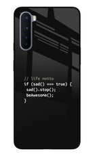 Life Motto Code Oneplus Nord Glass Case