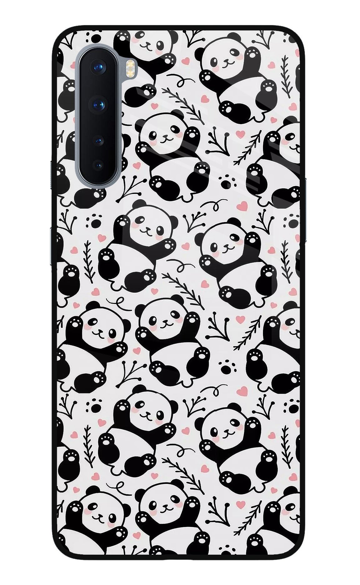 Cute Panda Oneplus Nord Glass Case