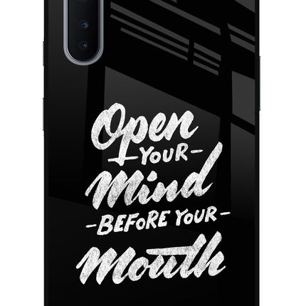 Open Your Mind Before Your Mouth Oneplus Nord Glass Case