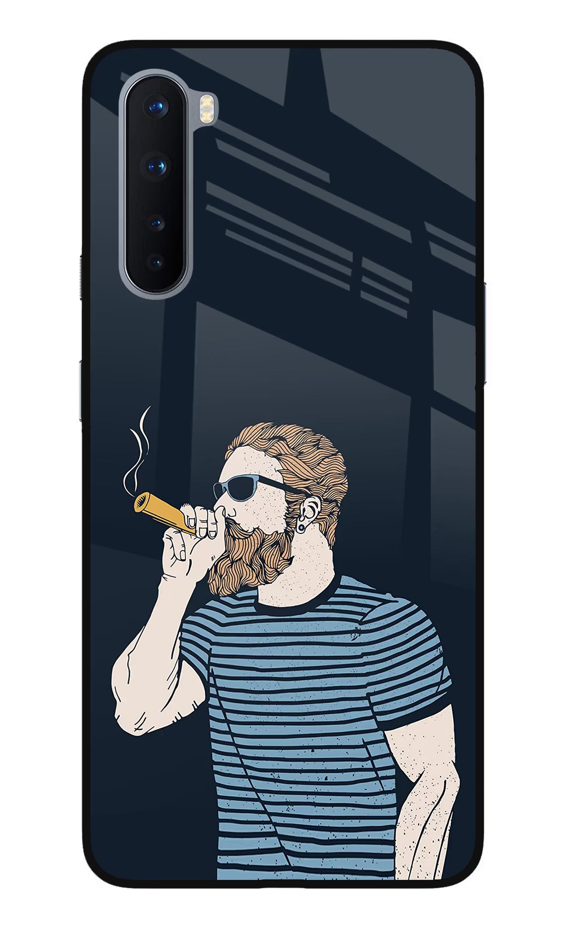 Smoking Oneplus Nord Glass Case Back Cover by Casekaro