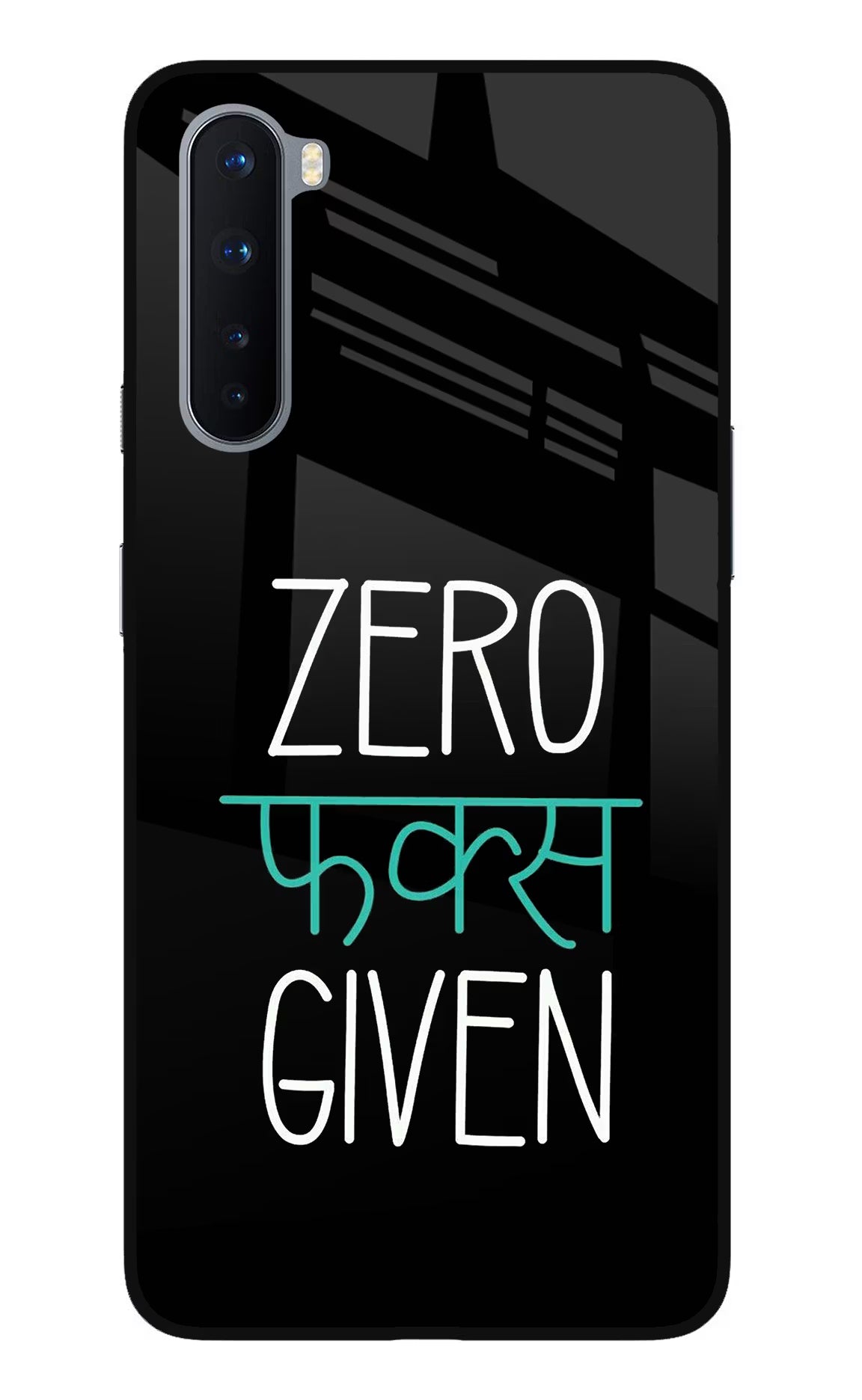 Zero Fucks Given Oneplus Nord Glass Case Back Cover by Casekaro