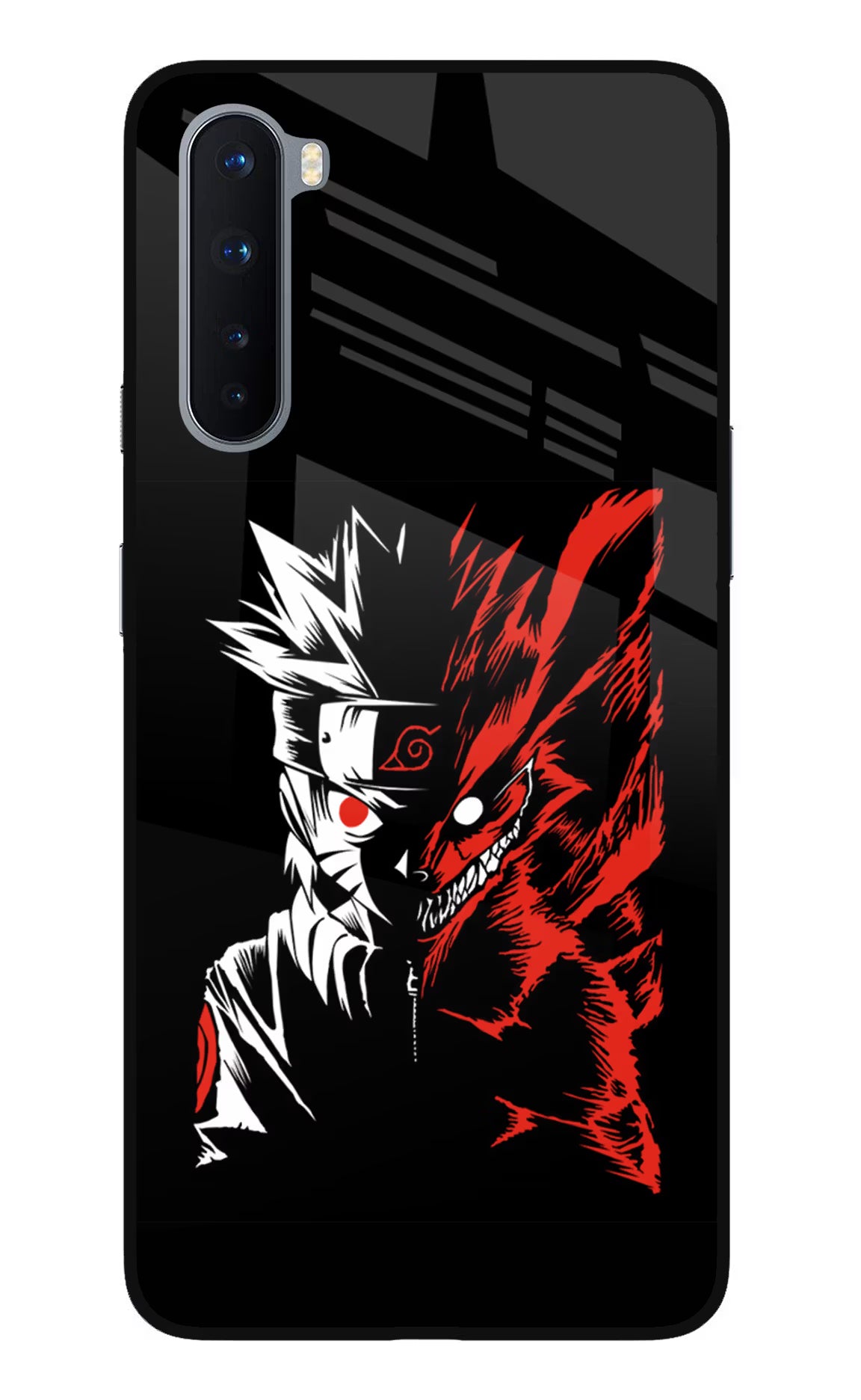 Naruto Two Face Oneplus Nord Glass Case Back Cover by Casekaro