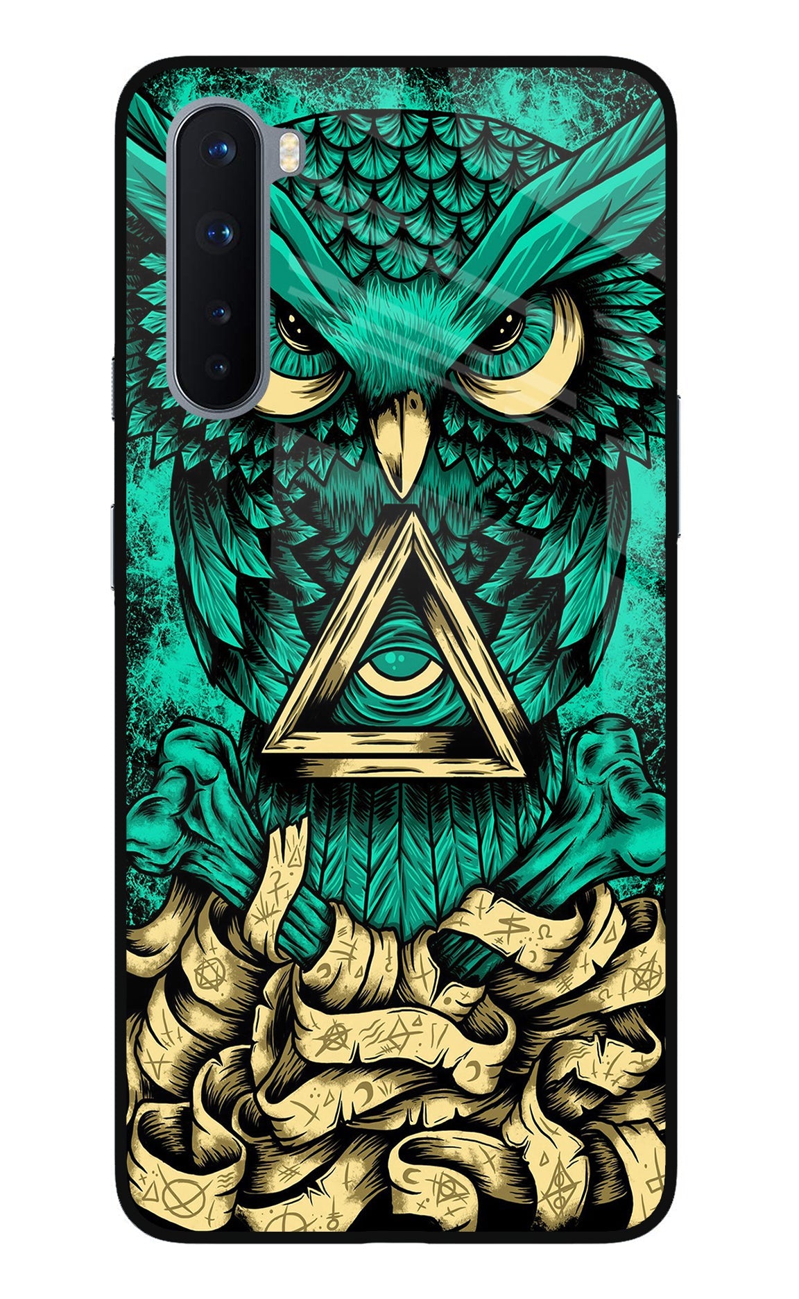 Green Owl Oneplus Nord Glass Case