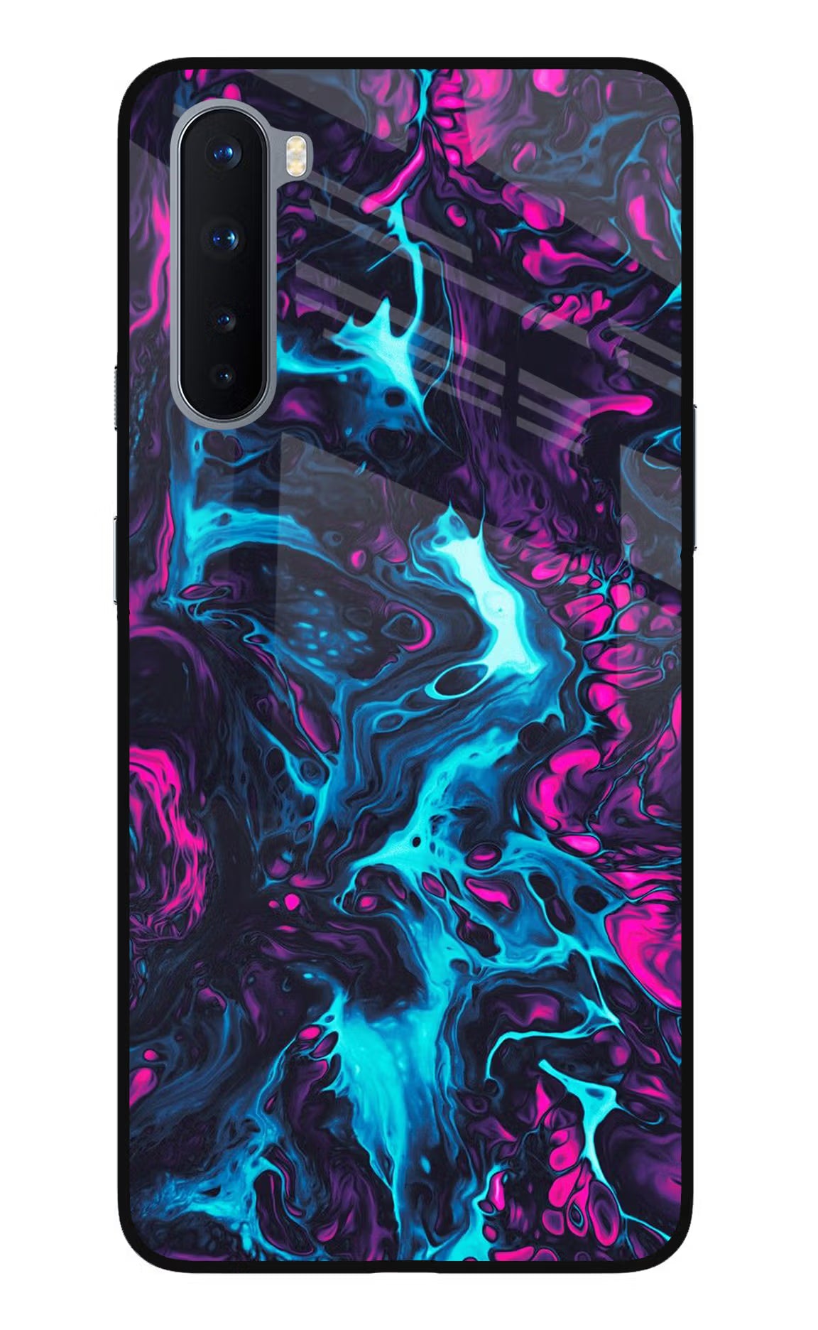 Abstract Oneplus Nord Glass Case Back Cover by Casekaro