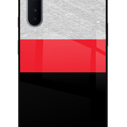 Tri Color Pattern Oneplus Nord Glass Case