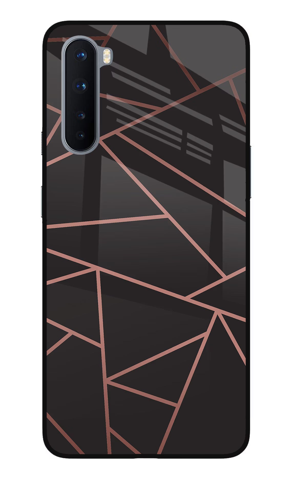Geometric Pattern Oneplus Nord Glass Case Back Cover by Casekaro