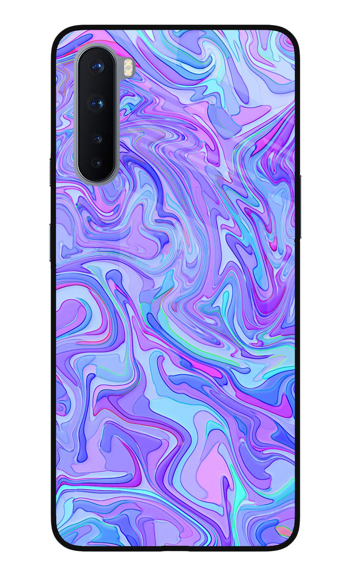Glitter Oneplus Nord Glass Case Back Cover by Casekaro