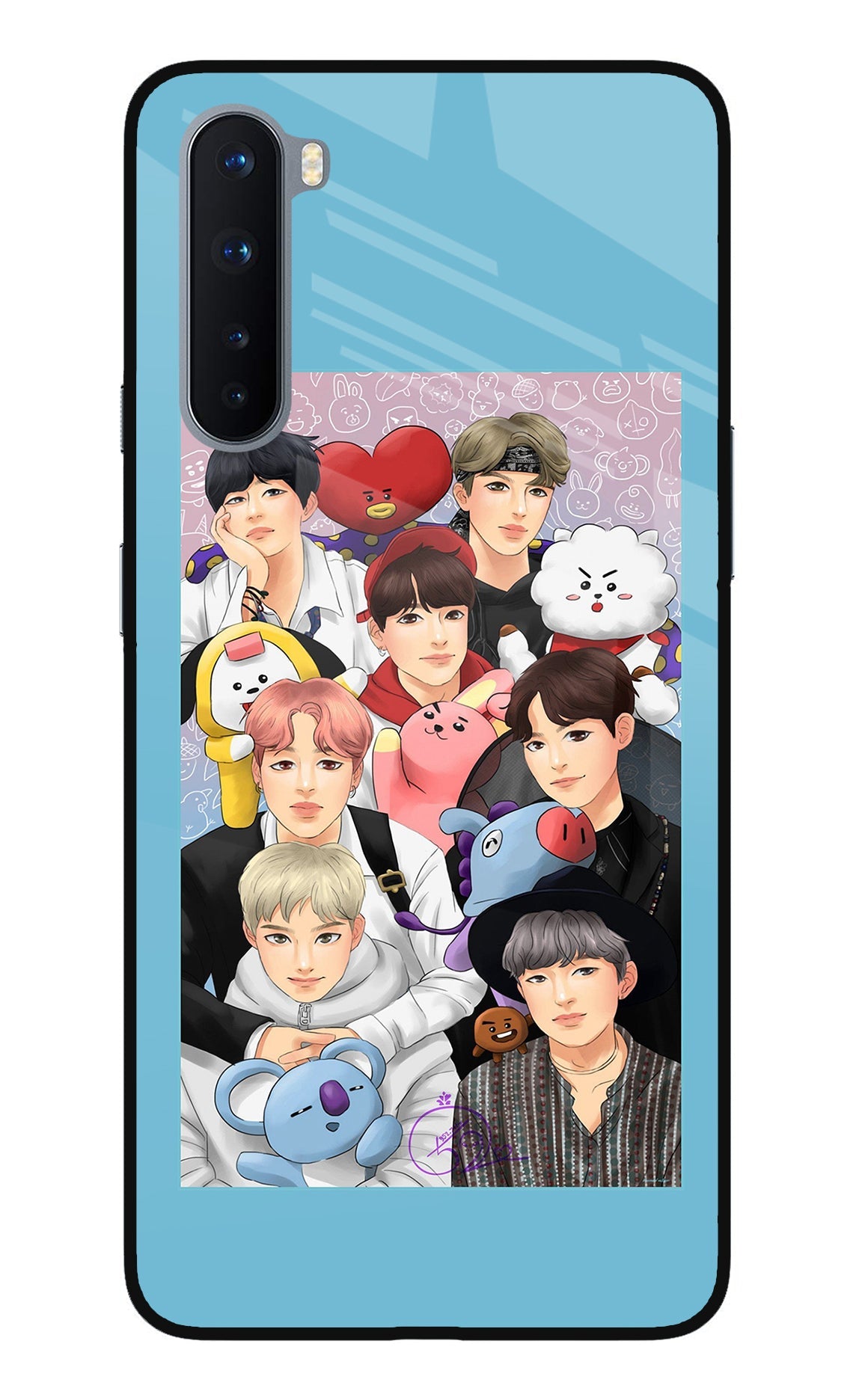 BTS with animals Oneplus Nord Back Cover