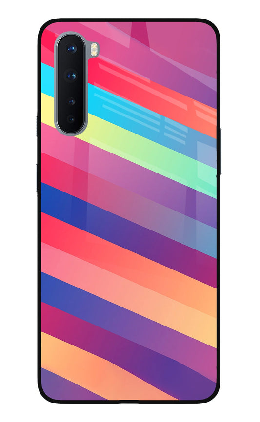 Stripes color Oneplus Nord Glass Case