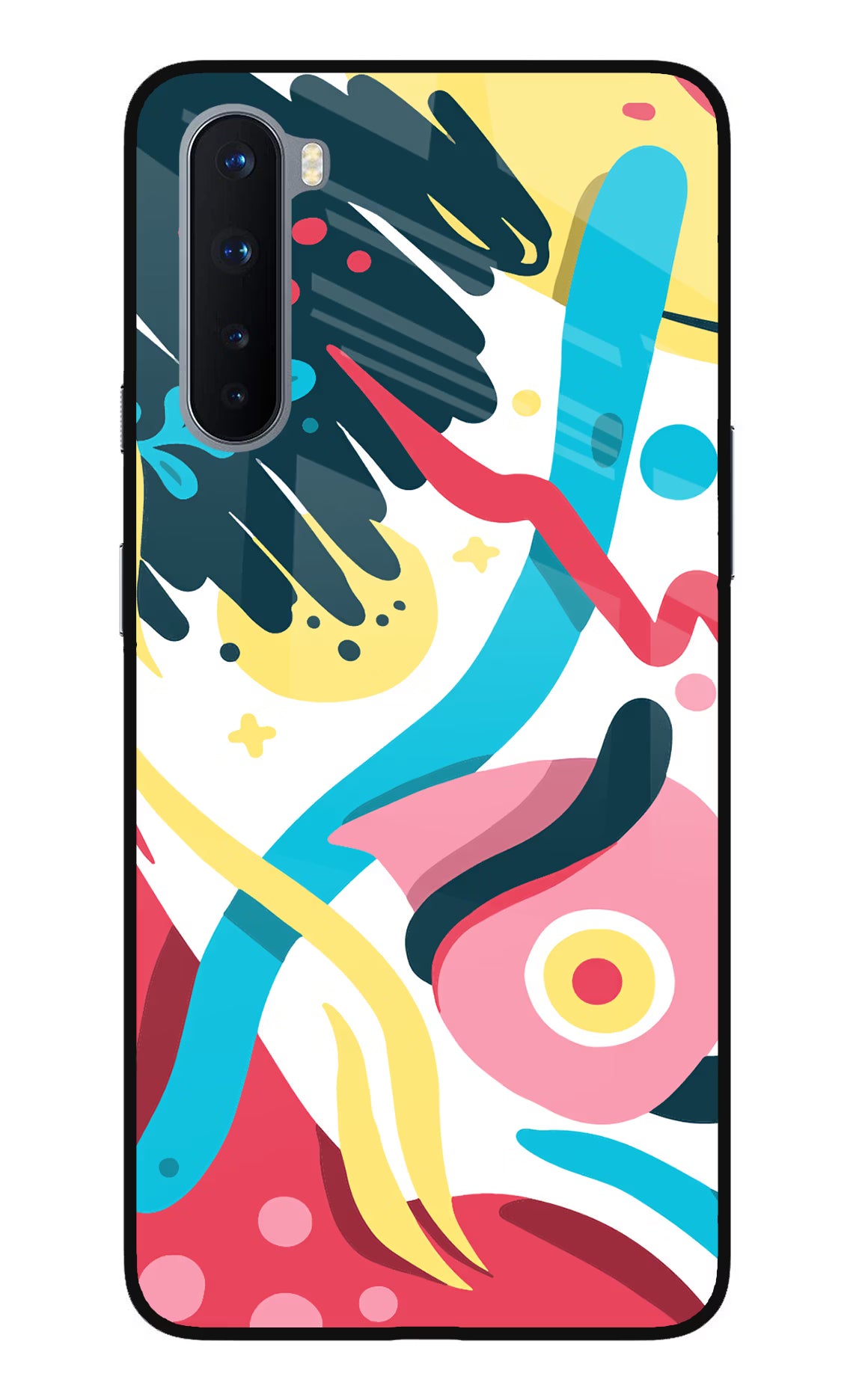 Trippy Oneplus Nord Glass Case Back Cover by Casekaro