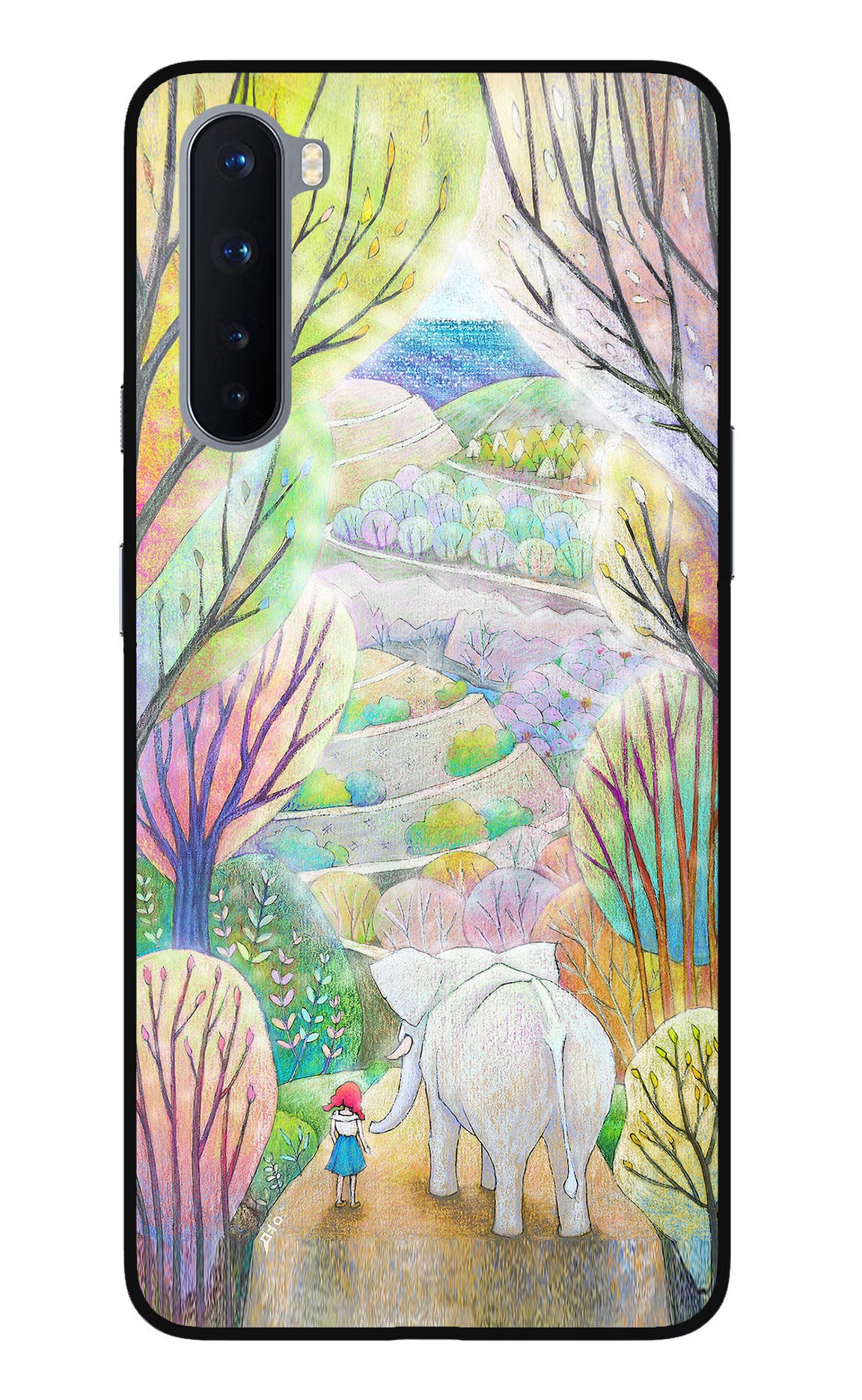 Nature Painting Oneplus Nord Glass Case Back Cover by Casekaro