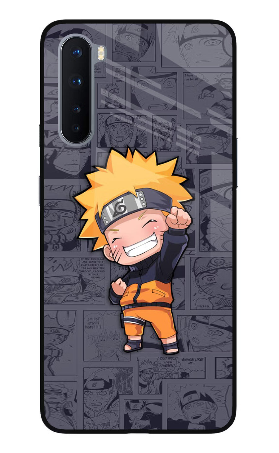 Chota Naruto Oneplus Nord Back Cover, Glass case