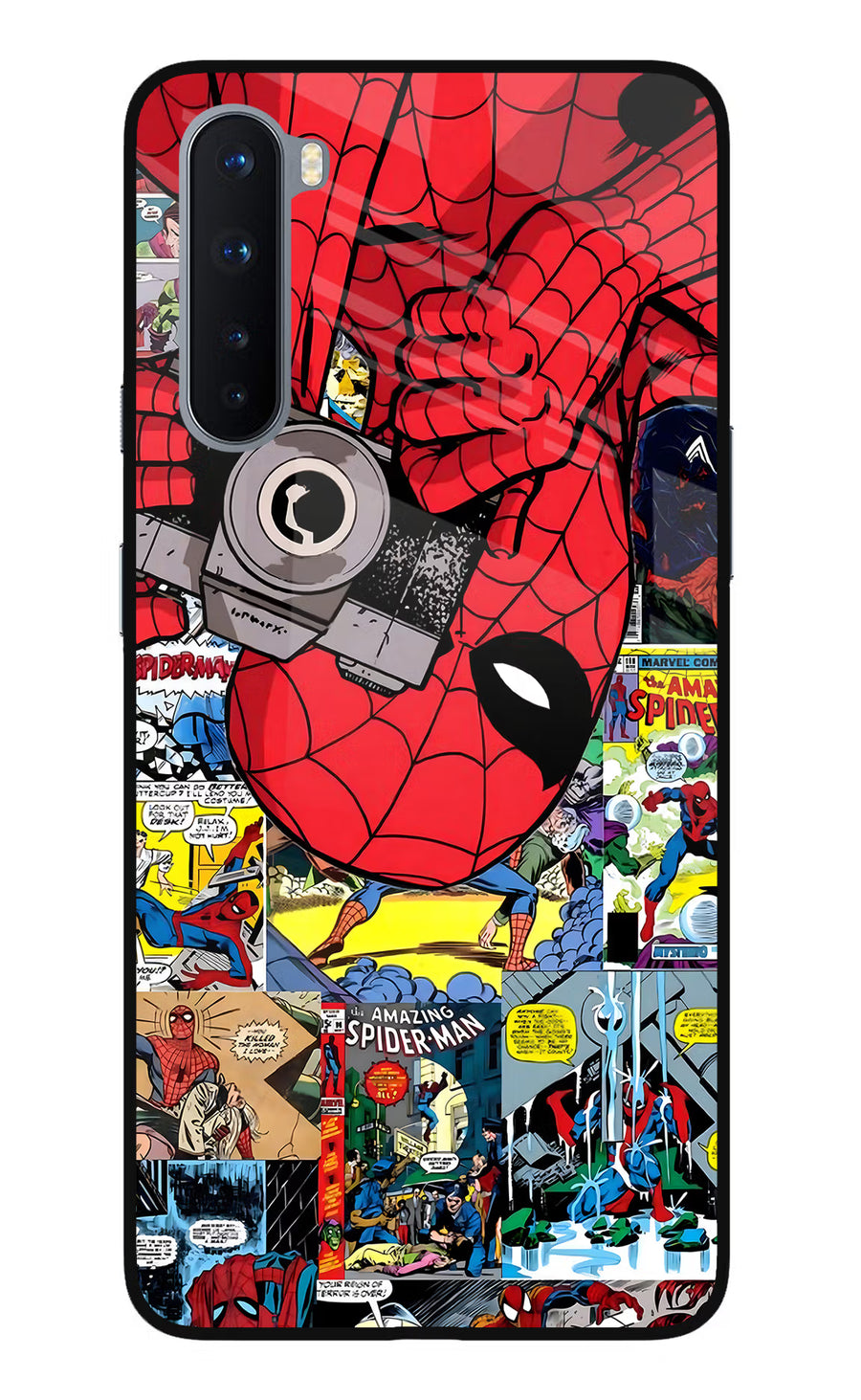 Spider Man Oneplus Nord Back Cover, Glass case
