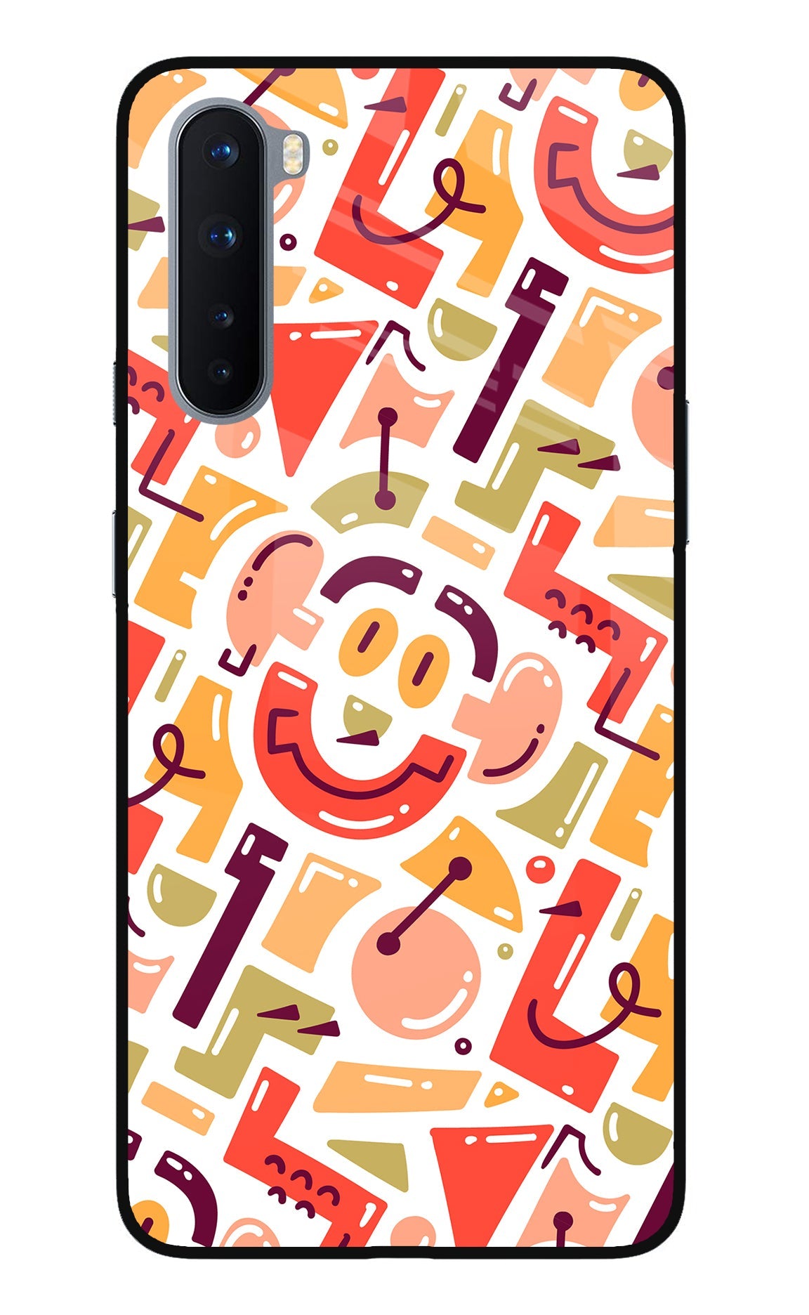 Doodle Pattern Oneplus Nord Glass Case