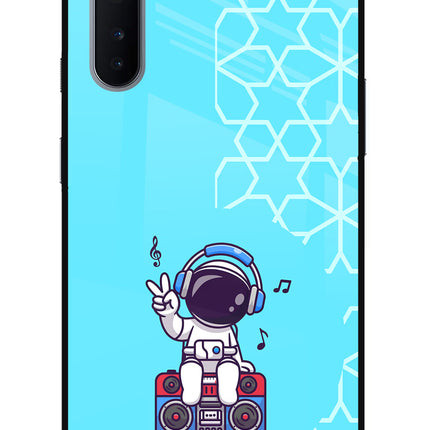 Cute Astronaut Chilling Oneplus Nord Glass Case