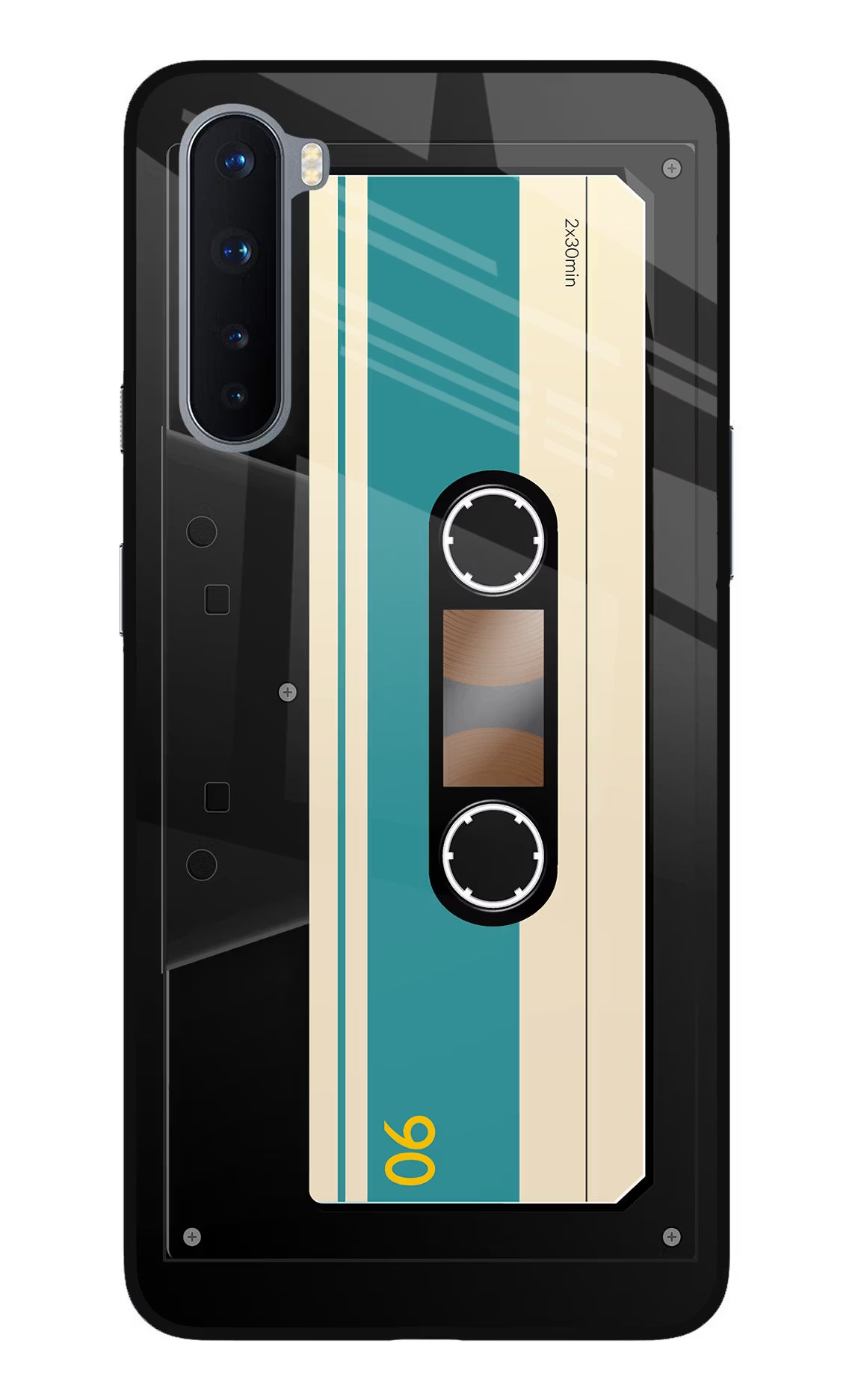 Cassette Oneplus Nord Glass Case Back Cover by Casekaro