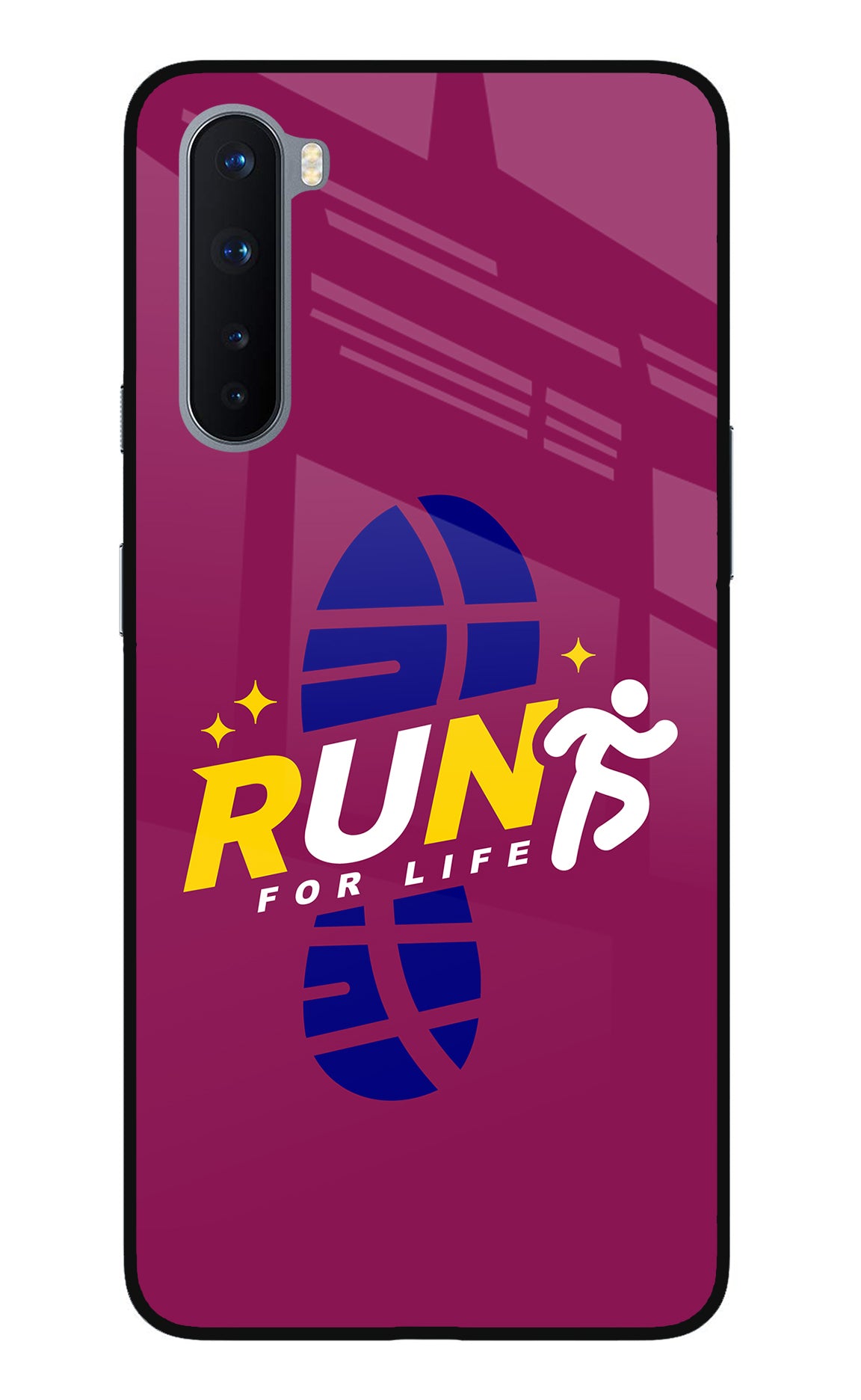 Run for Life Oneplus Nord Glass Case