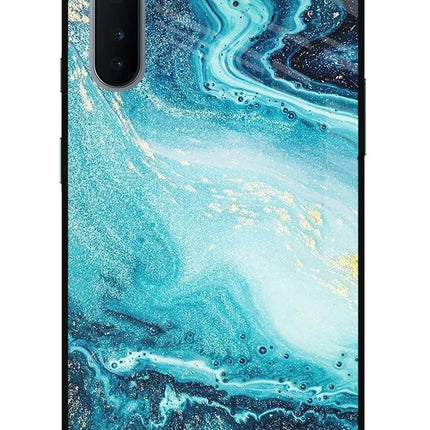 Blue Glitter Marble Oneplus Nord Glass Case