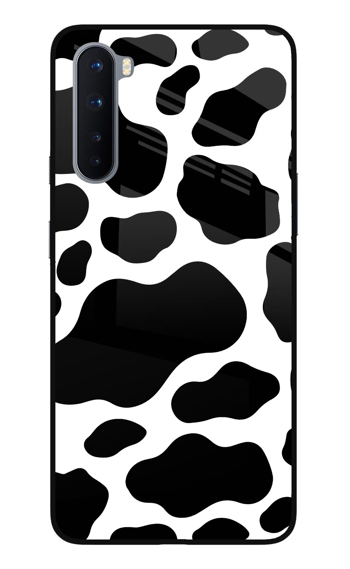 Cow Spots Oneplus Nord Glass Case Back Cover by Casekaro
