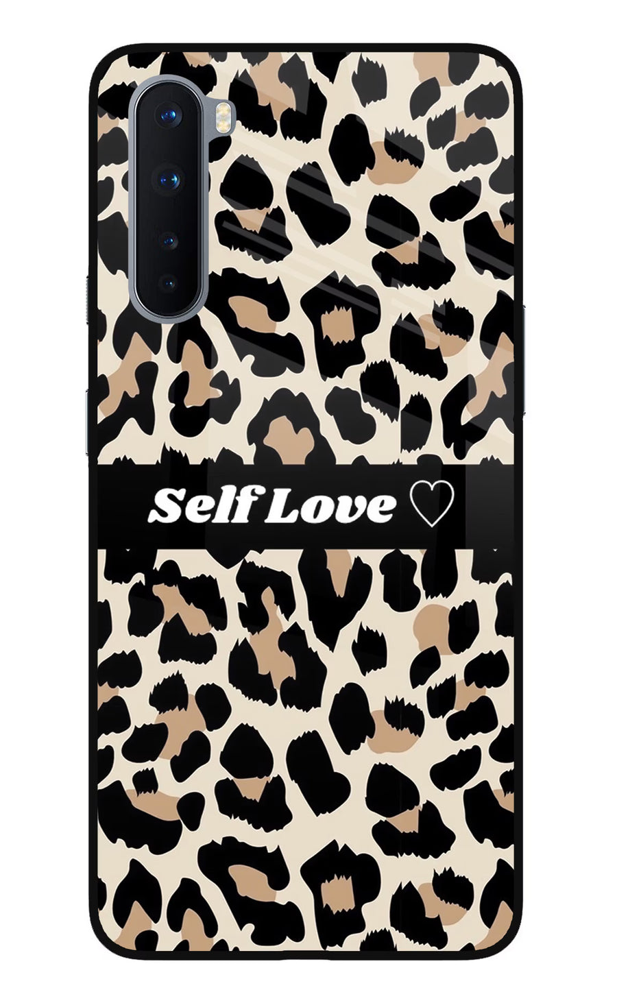 Leopard Print Self Love Oneplus Nord Back Cover, Glass case