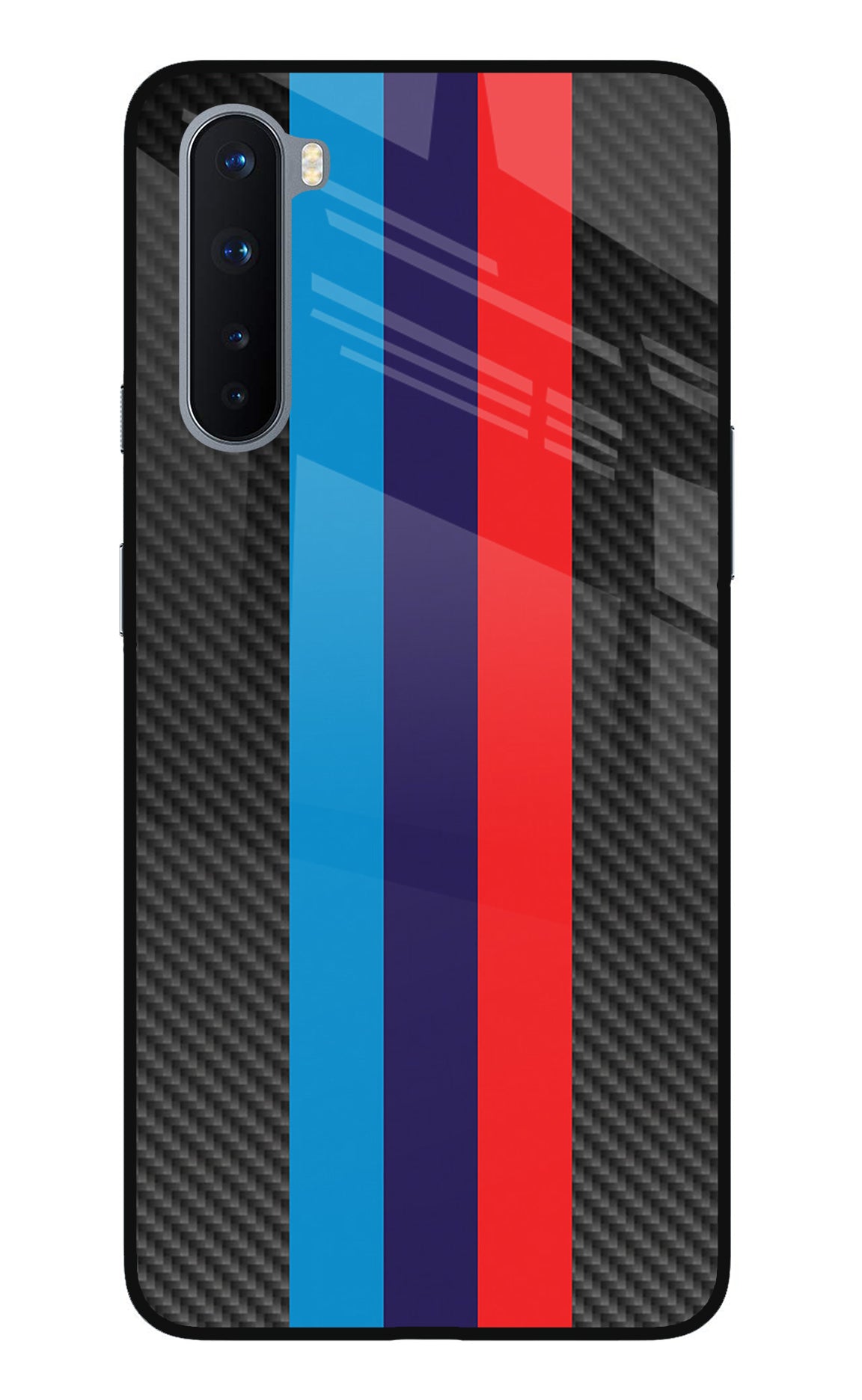 BMW Stripes Pattern Oneplus Nord Glass Case