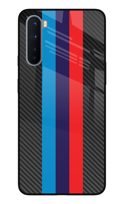 BMW Stripes Pattern Oneplus Nord Glass Case