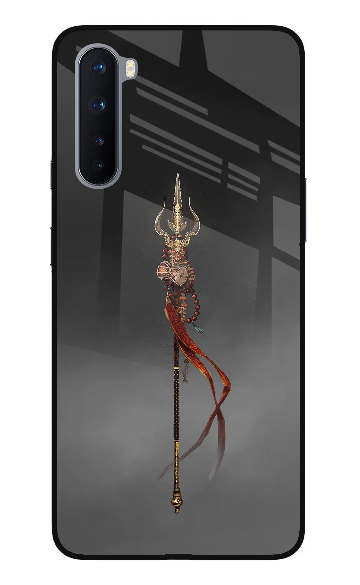 Shiv Trishul Oneplus Nord Glass Case Back Cover by Casekaro