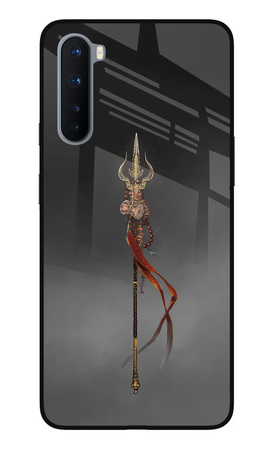 Shiv Trishul Oneplus Nord Back Cover, Glass case
