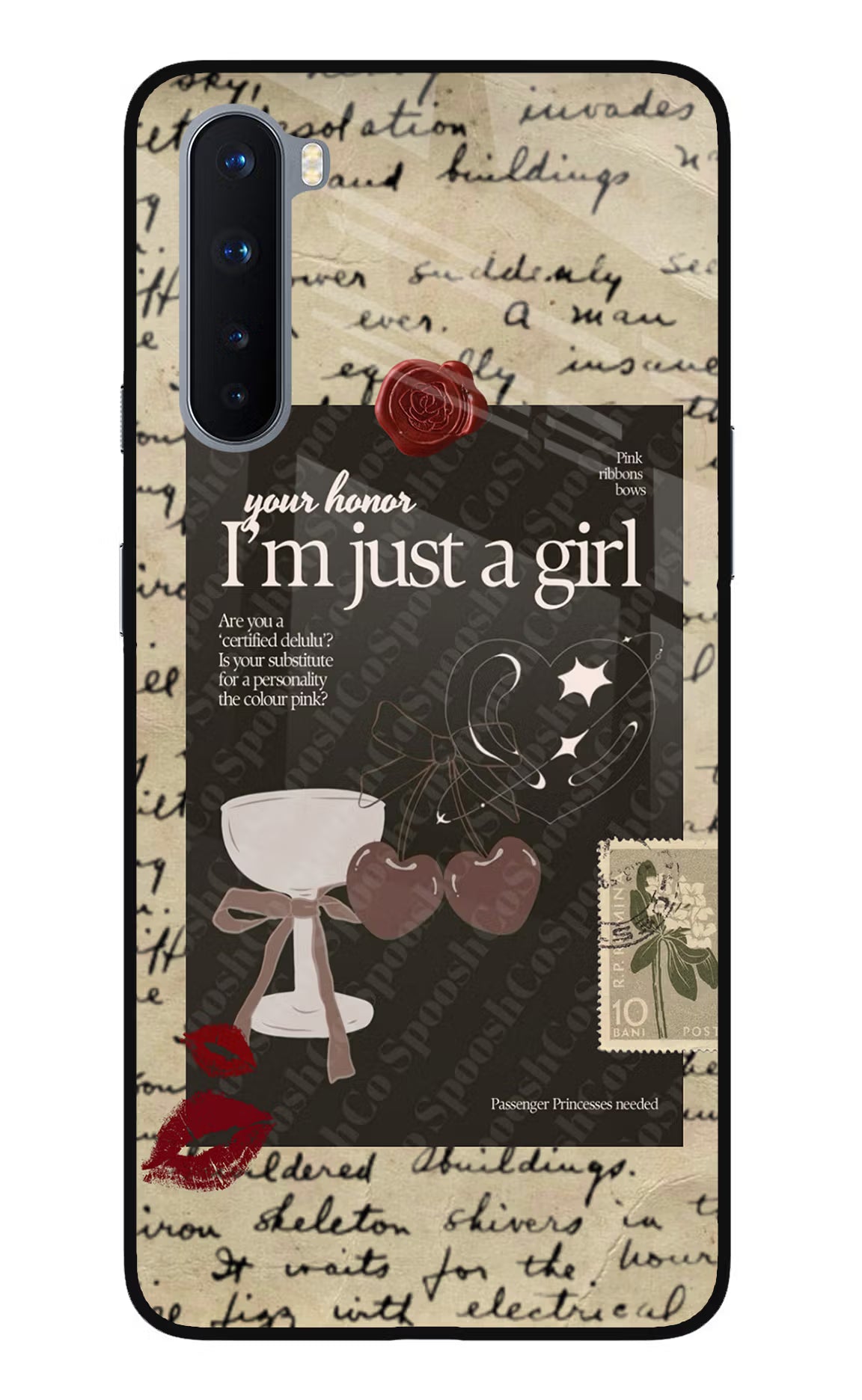 I am just a girl Oneplus Nord Glass Case