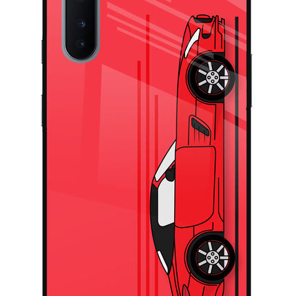 Red Velocity Oneplus Nord Glass Case