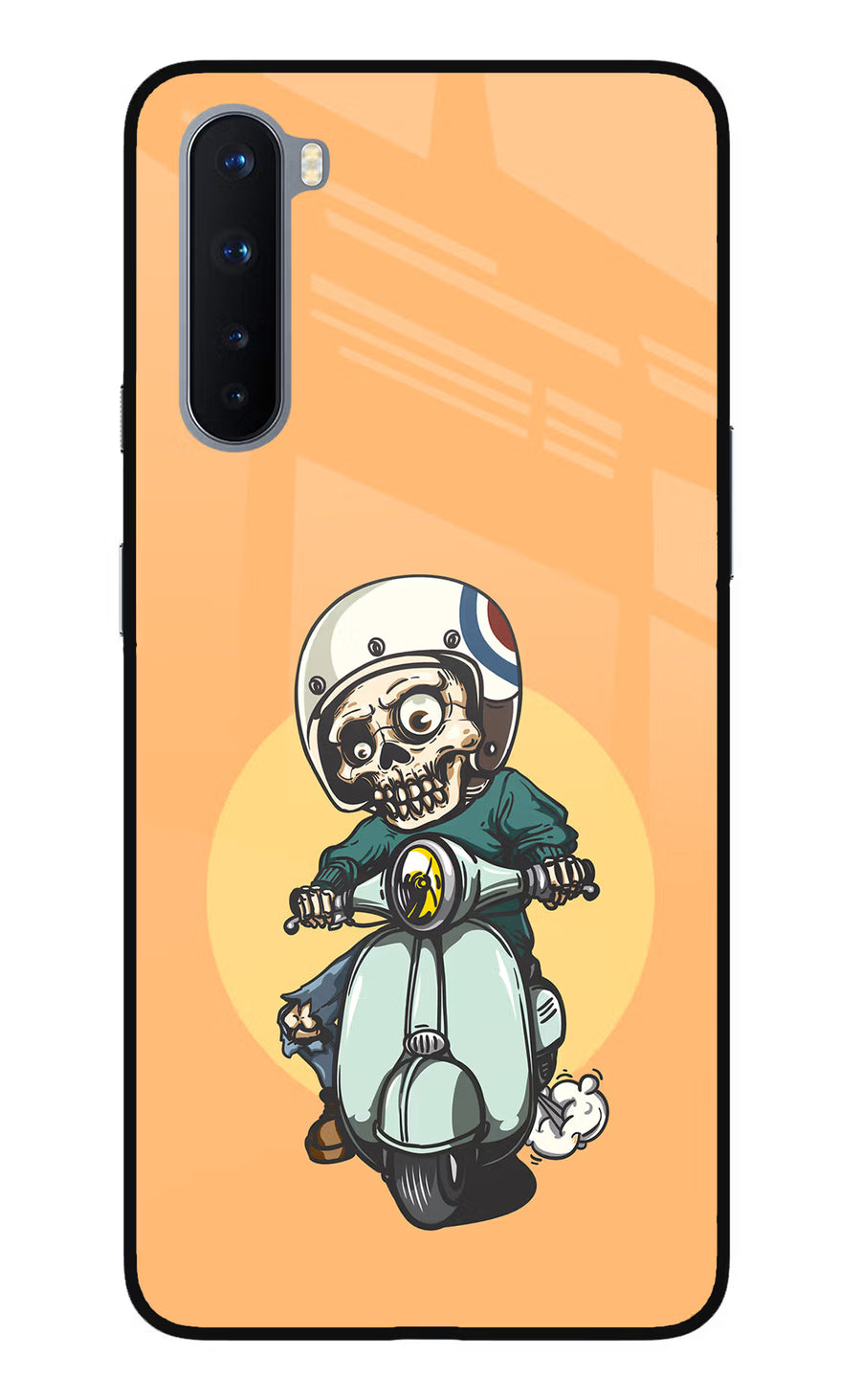 Undead Biker Oneplus Nord Back Cover, Glass case