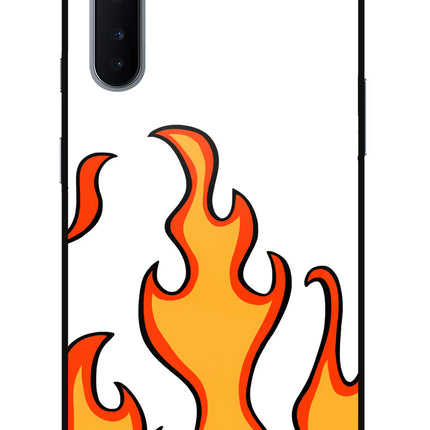 Fired Up – White Oneplus Nord Glass Case