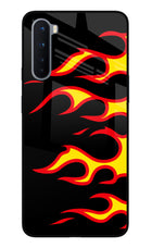 Side Sweep Flames Oneplus Nord Glass Case