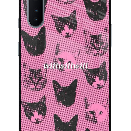Pink Cats Oneplus Nord Glass Case