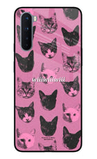 Pink Cats Oneplus Nord Glass Case
