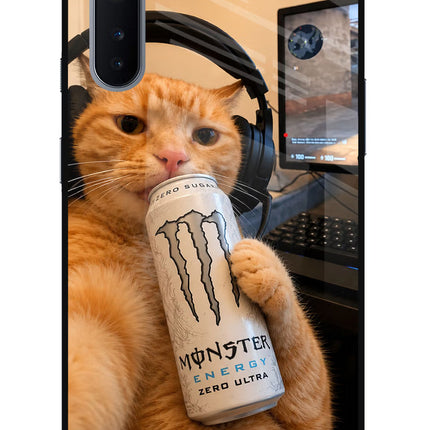 Gamer Cat Energy Oneplus Nord Glass Case