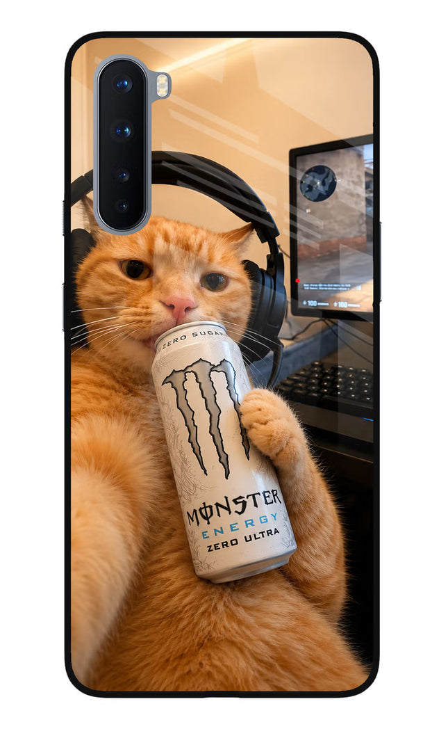 Gamer Cat Energy Oneplus Nord Glass Case
