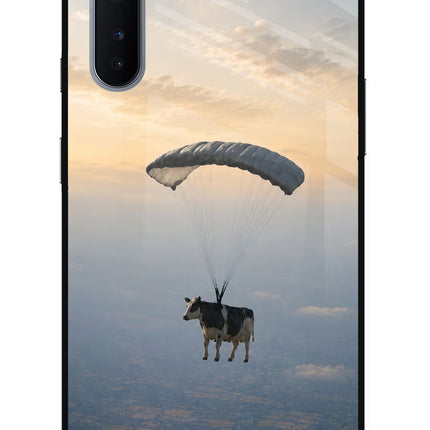 Skydiving Cow Oneplus Nord Glass Case