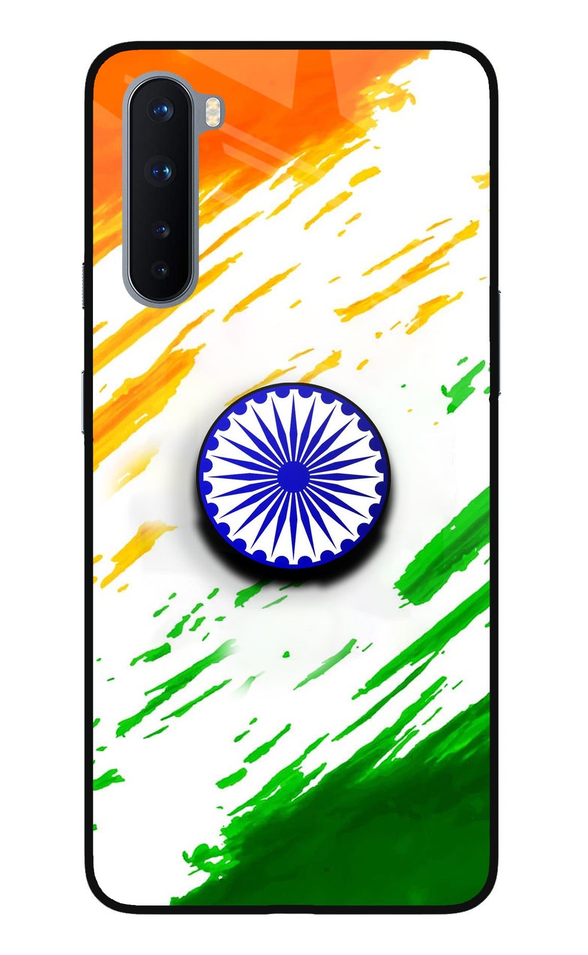 Indian Flag Ashoka Chakra Oneplus Nord Glass Case