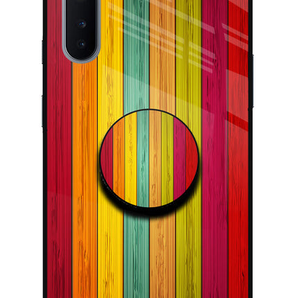 Multicolor Wooden Oneplus Nord Glass Case