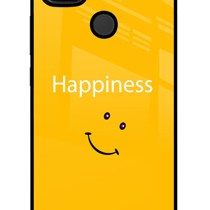 Happiness With Smiley Redmi 9 Glass Case