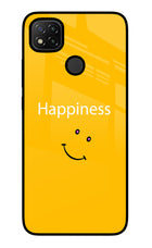 Happiness With Smiley Redmi 9 Glass Case