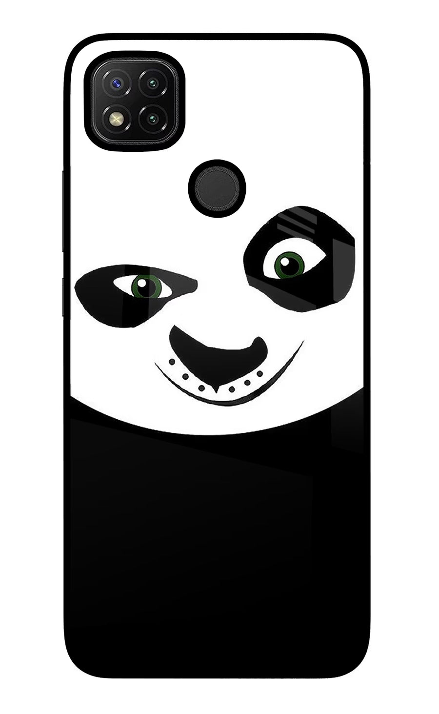 Panda Redmi 9 Back Cover, Glass case