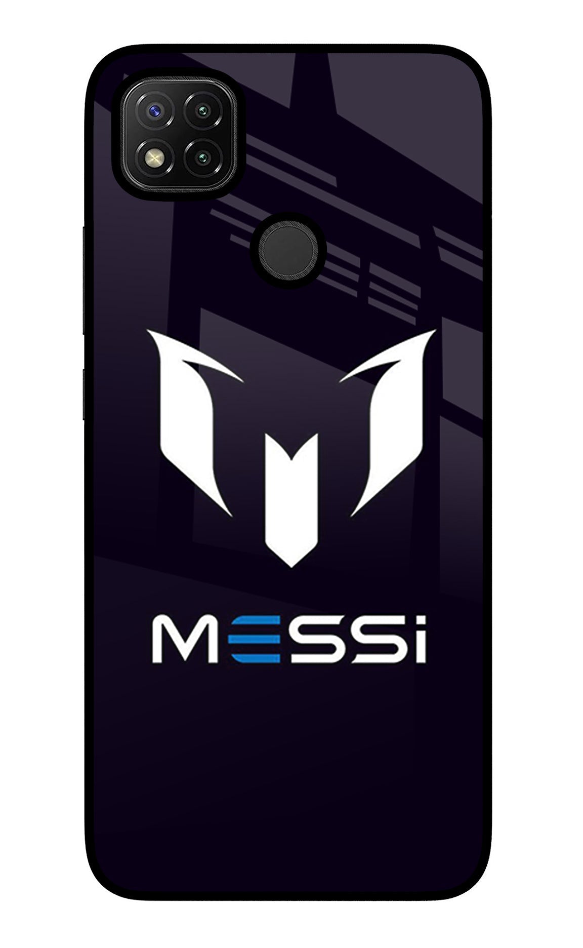 Messi Logo Redmi 9 Glass Case