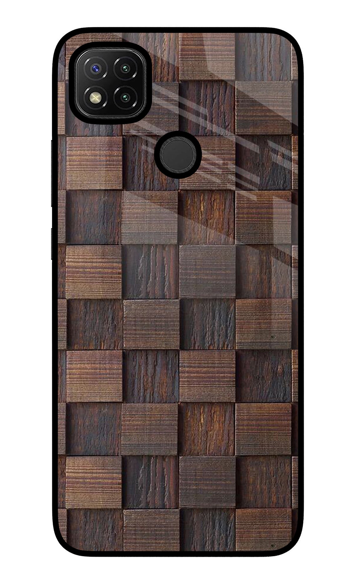 Wooden Cube Design Redmi 9 Back Cover