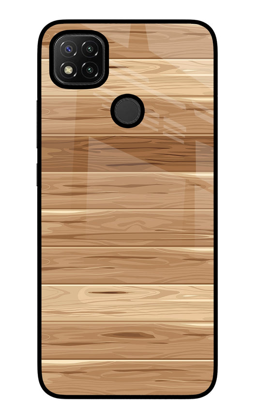 Wooden Vector Redmi 9 Glass Case