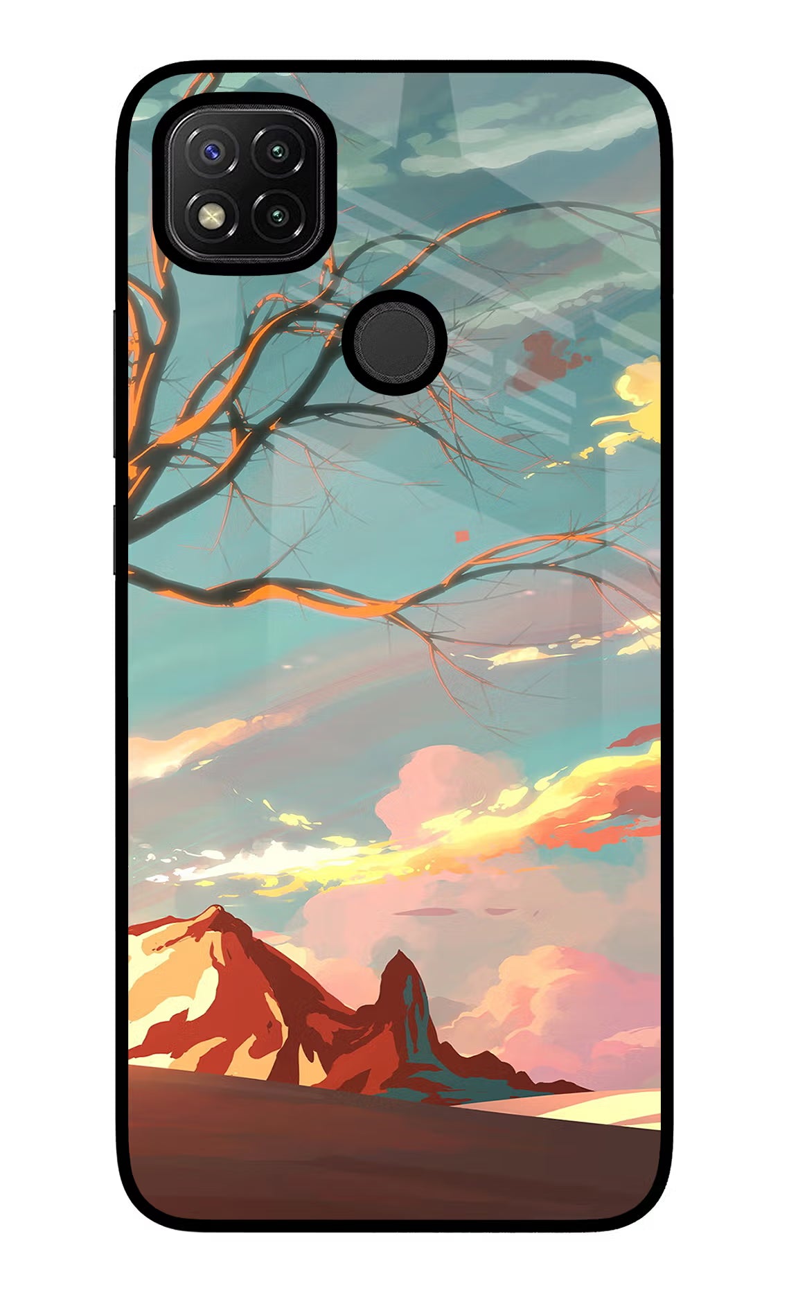 Scenery Redmi 9 Glass Case Back Cover by Casekaro