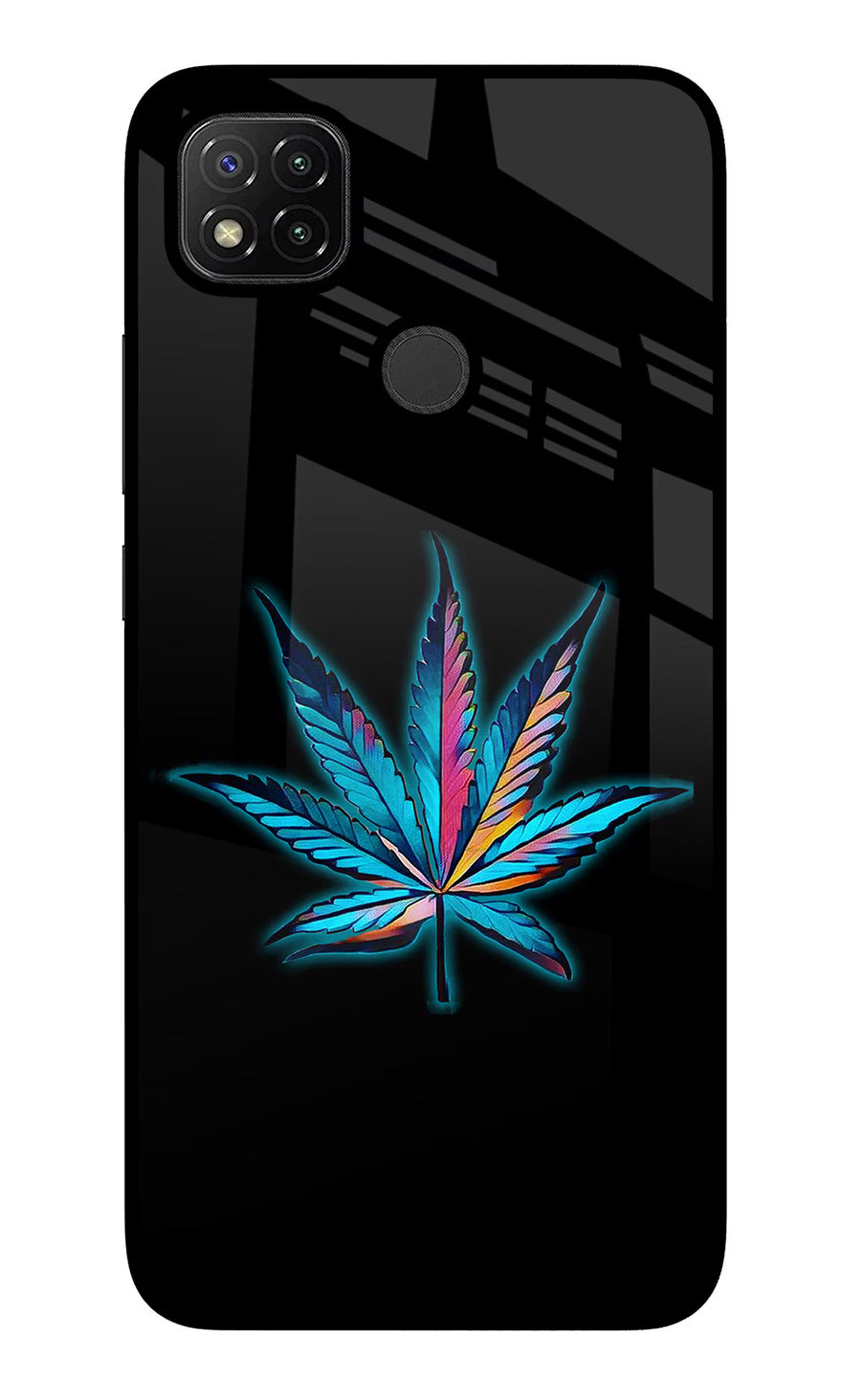 Weed Redmi 9 Back Cover, Glass case