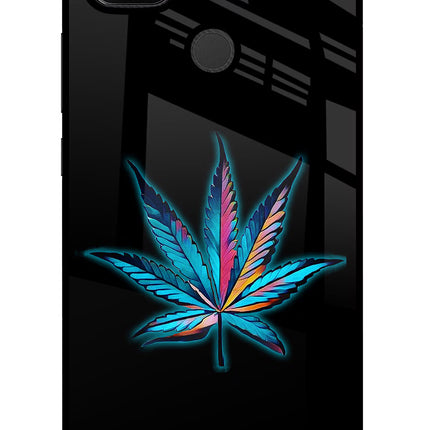 Weed Redmi 9 Glass Case